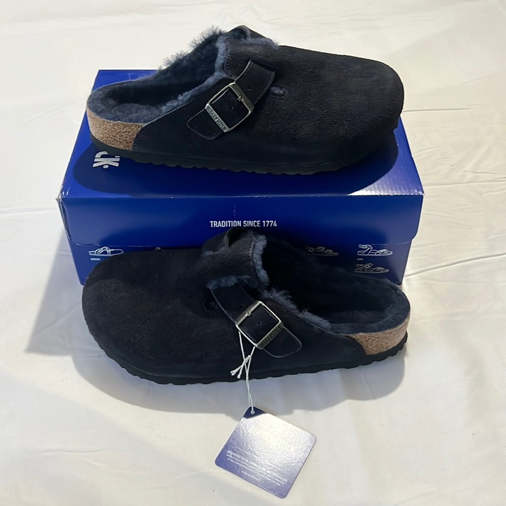 Birkenstock Boston VL/Fell Midnight US 11